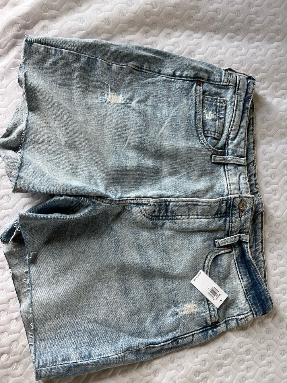 Old Navy Light Blue Distressed Denim Shorts